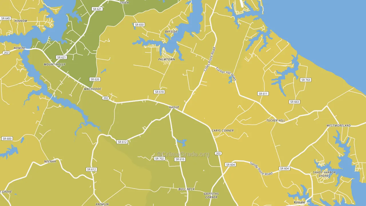 22469, VA Map of Vehicle Theft Rates