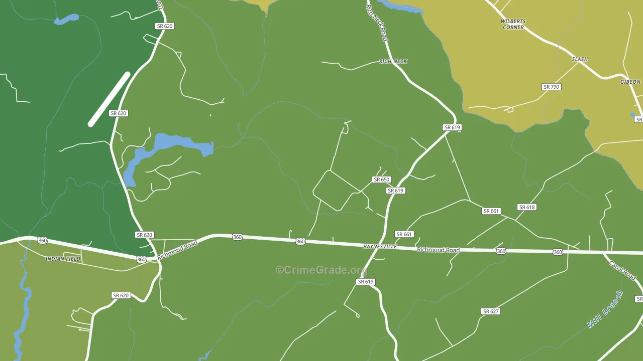 22472, VA Map of Vehicle Theft Rates