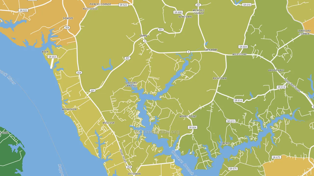 22503, VA Map of Vehicle Theft Rates