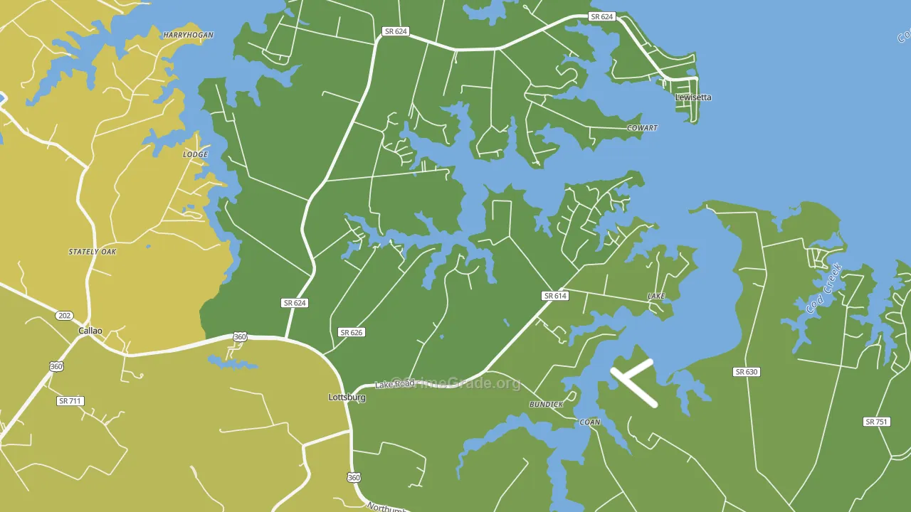 22511, VA Map of Vehicle Theft Rates