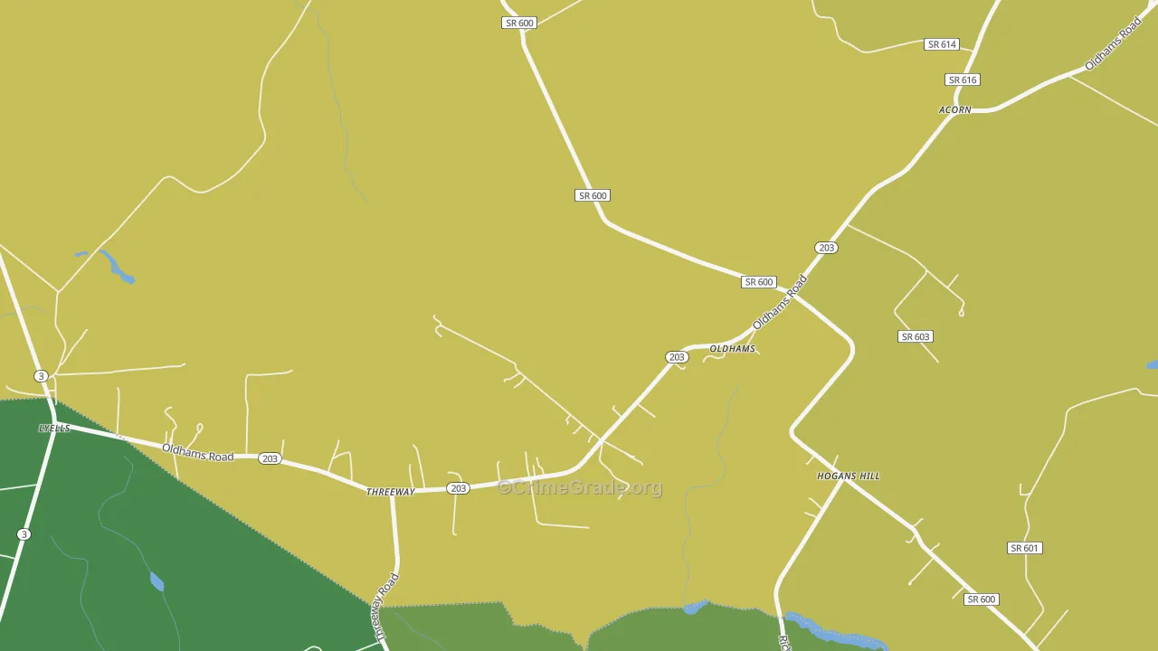 22529, VA Map of Vehicle Theft Rates