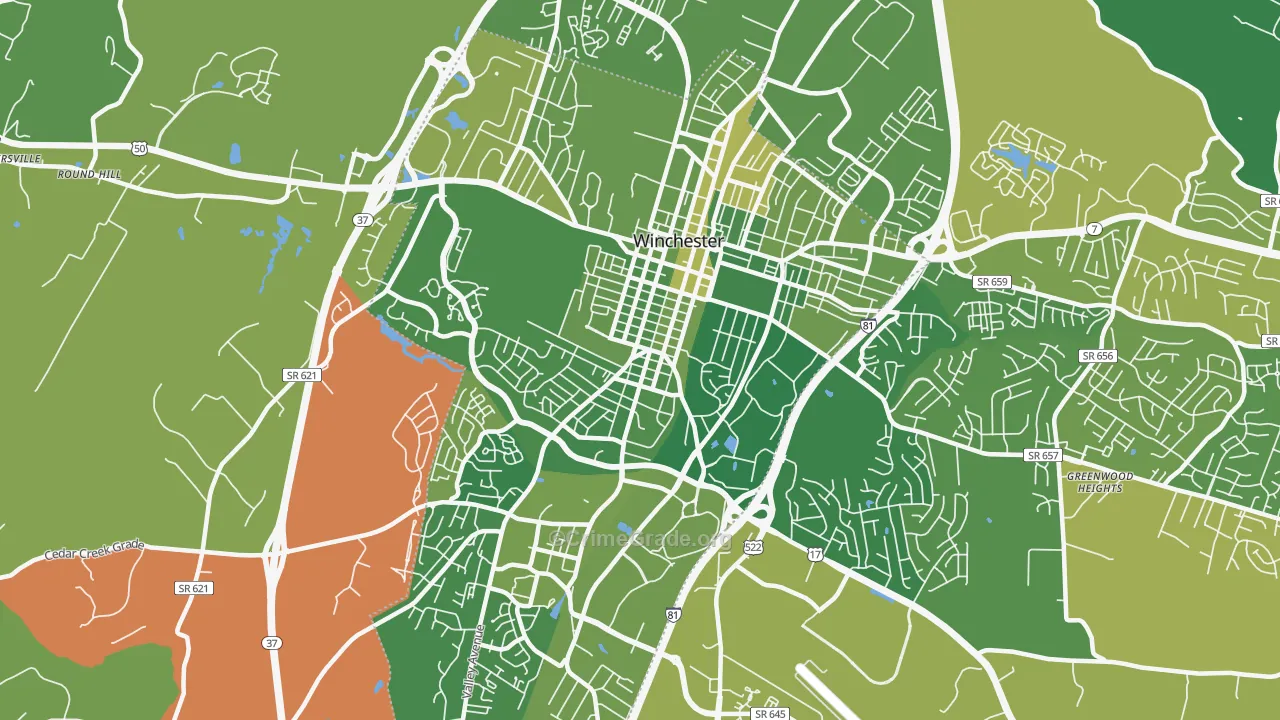 22601, VA Map of Vehicle Theft Rates