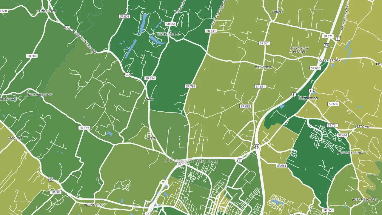 22603, VA Map of Vehicle Theft Rates