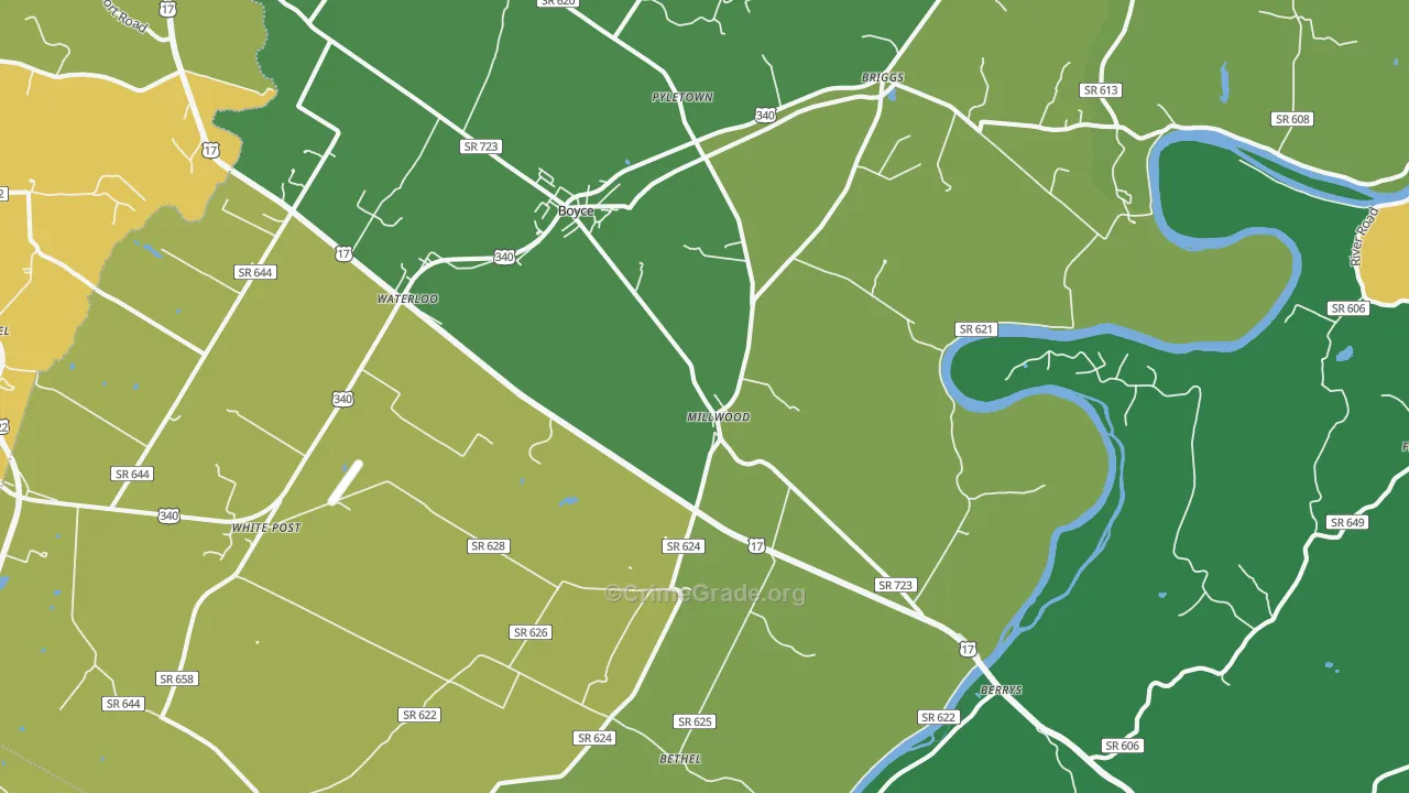 22620, VA Map of Vehicle Theft Rates