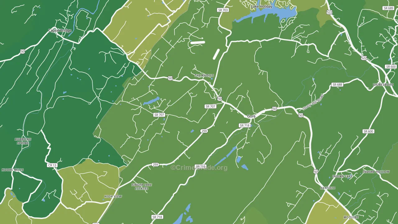 22637, VA Map of Vehicle Theft Rates