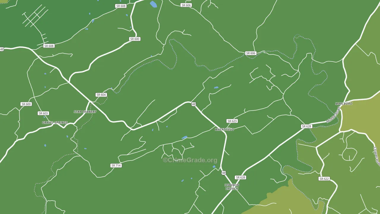 22641, VA Map of Vehicle Theft Rates