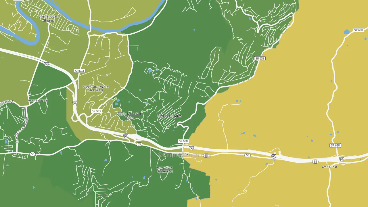 22642, VA Map of Vehicle Theft Rates