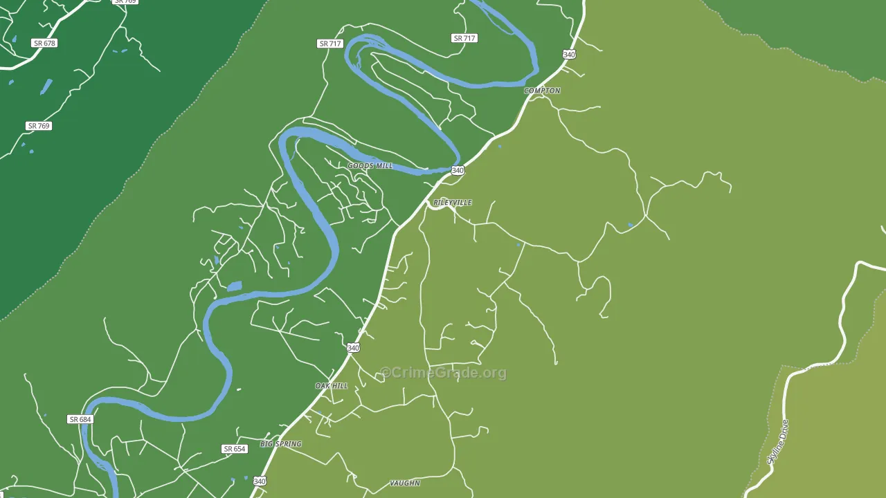 22650, VA Map of Vehicle Theft Rates
