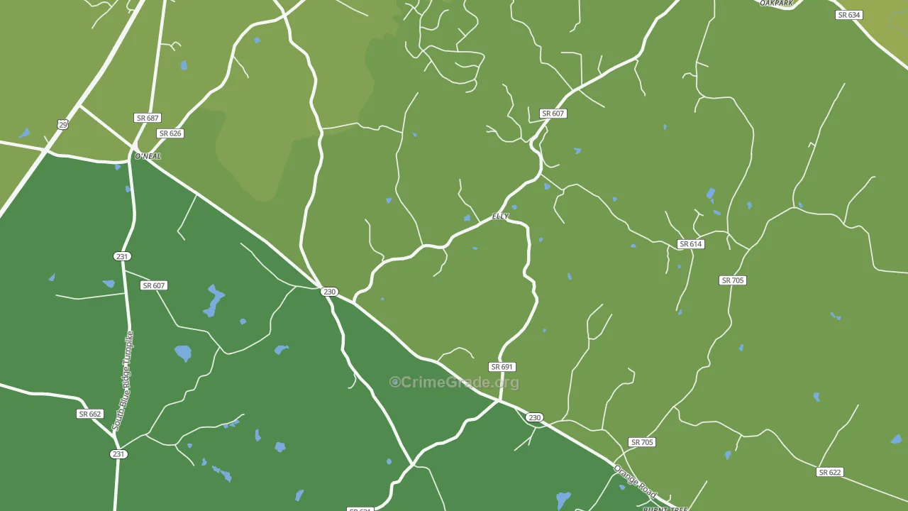 22709, VA Map of Vehicle Theft Rates