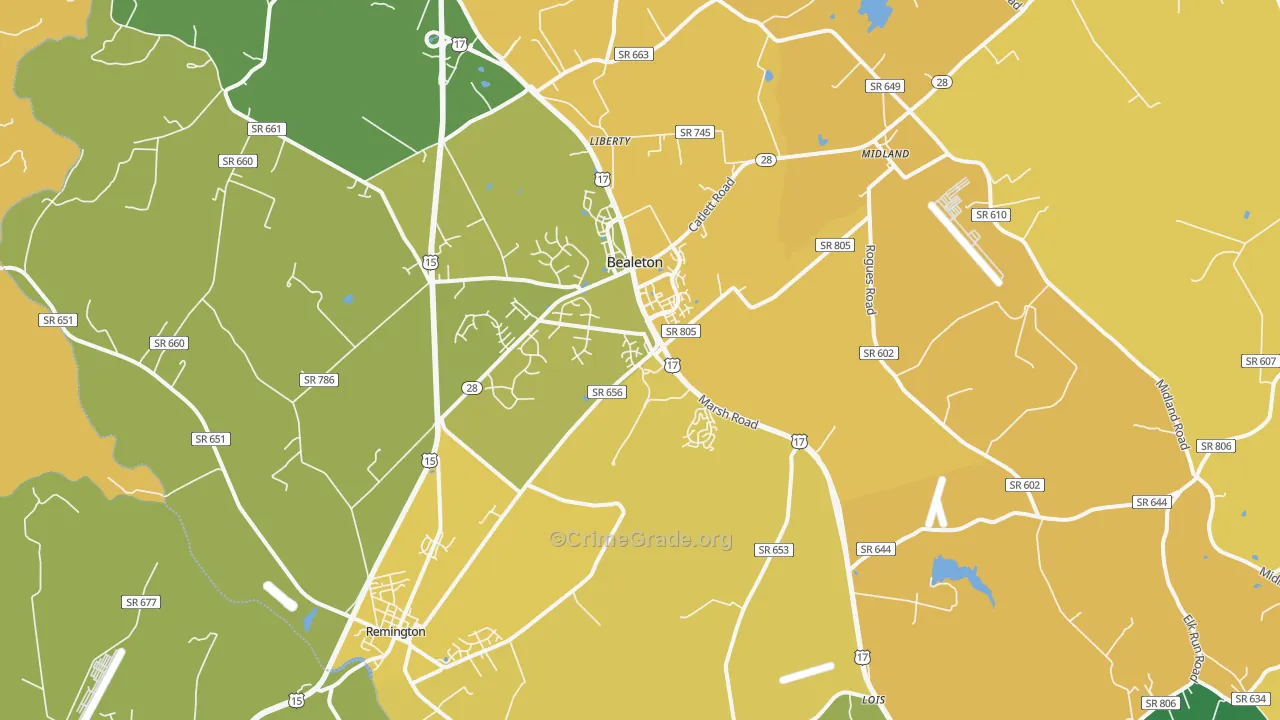 22712, VA Map of Vehicle Theft Rates