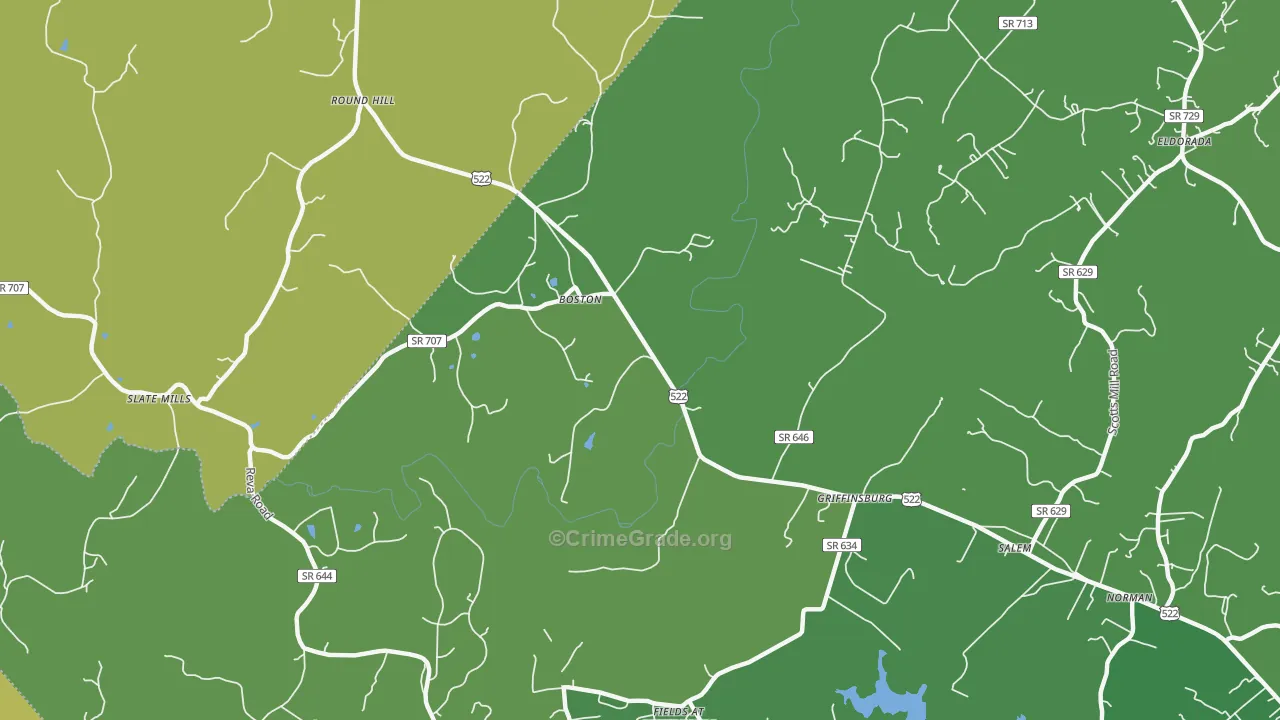 22713, VA Map of Vehicle Theft Rates