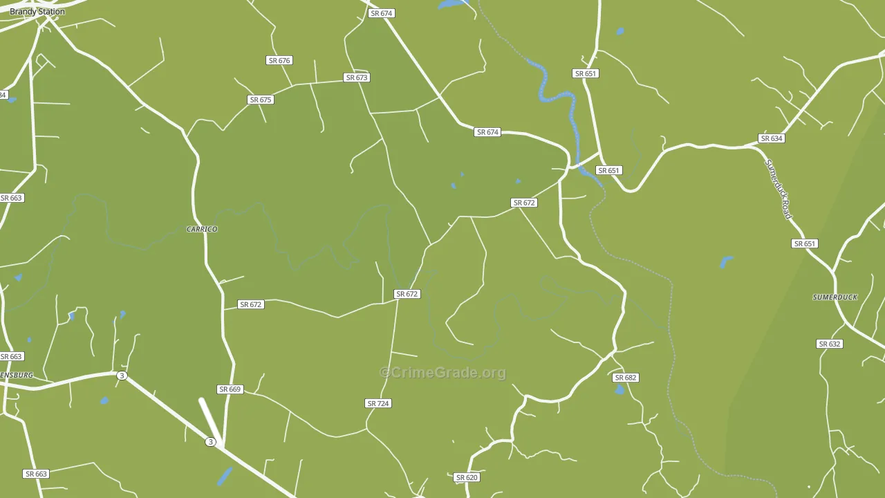 22718, VA Map of Vehicle Theft Rates