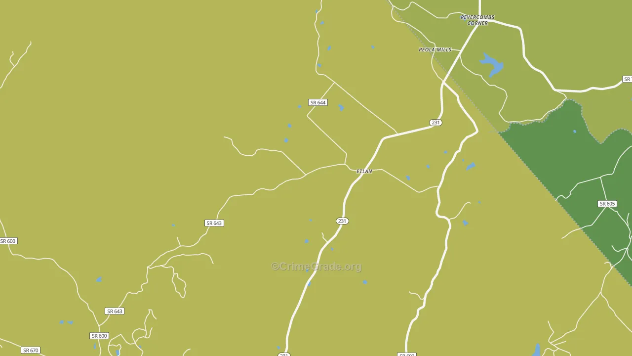 22719, VA Map of Vehicle Theft Rates