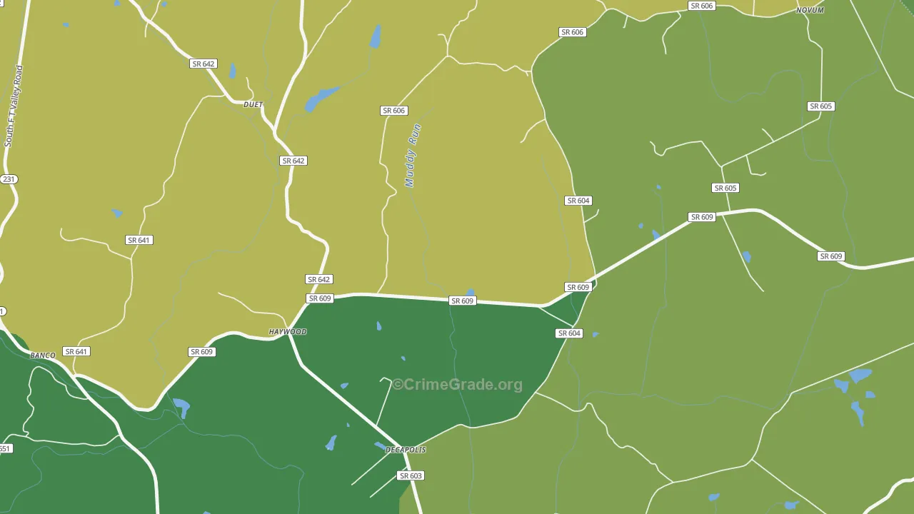 22722, VA Map of Vehicle Theft Rates