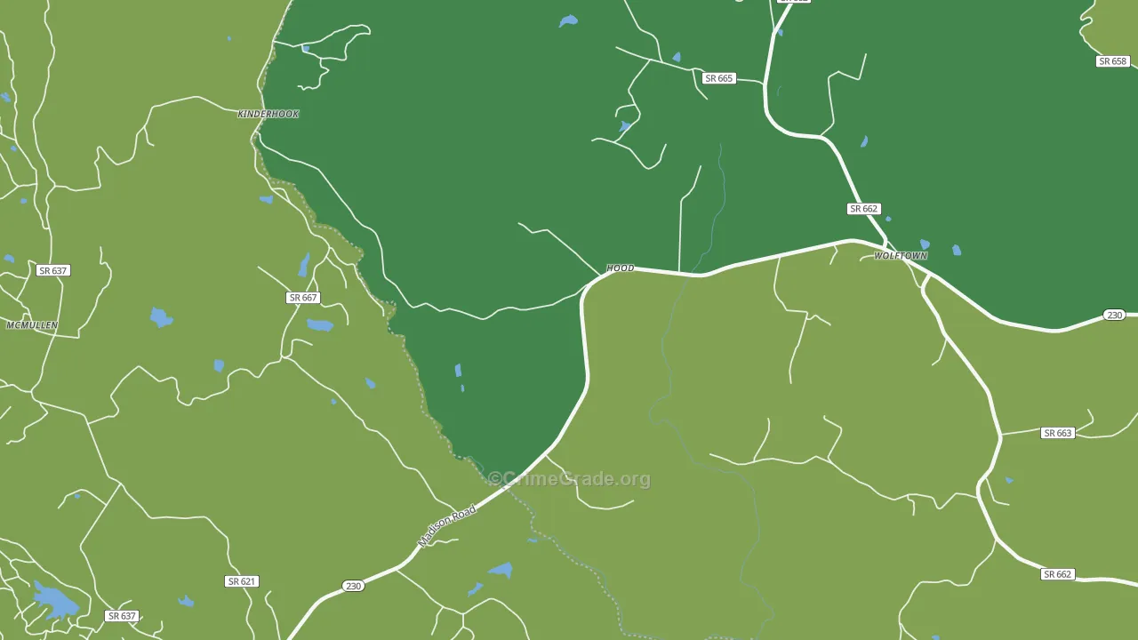 22723, VA Map of Vehicle Theft Rates