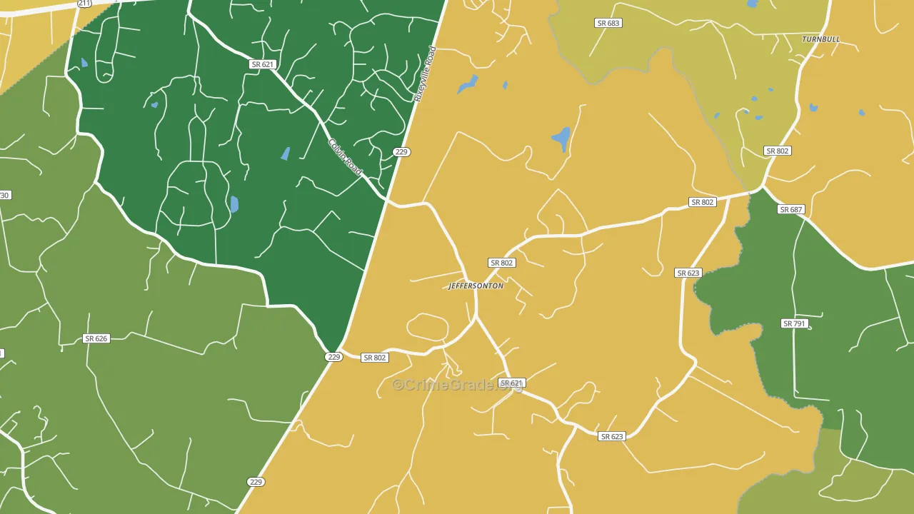 22724, VA Map of Vehicle Theft Rates