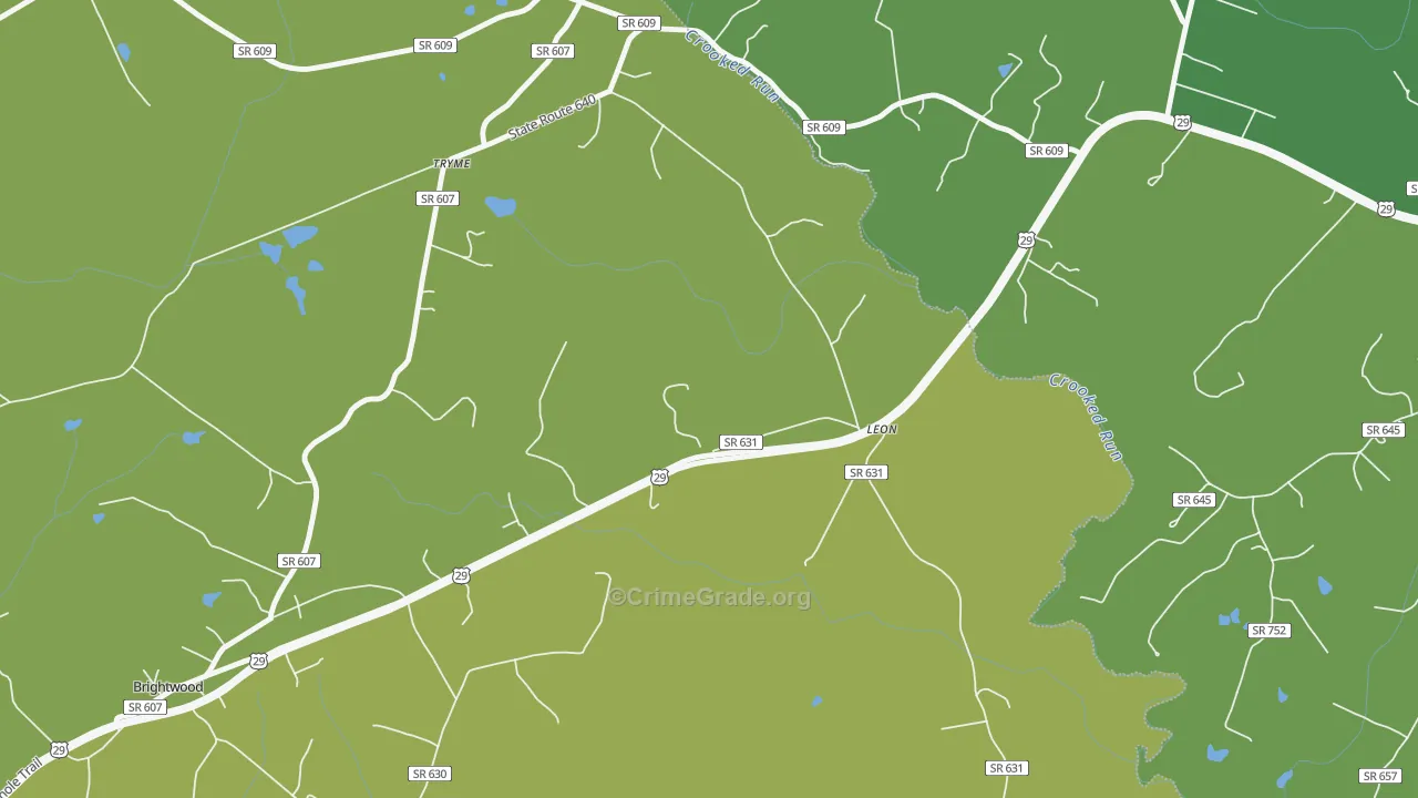 22725, VA Map of Vehicle Theft Rates