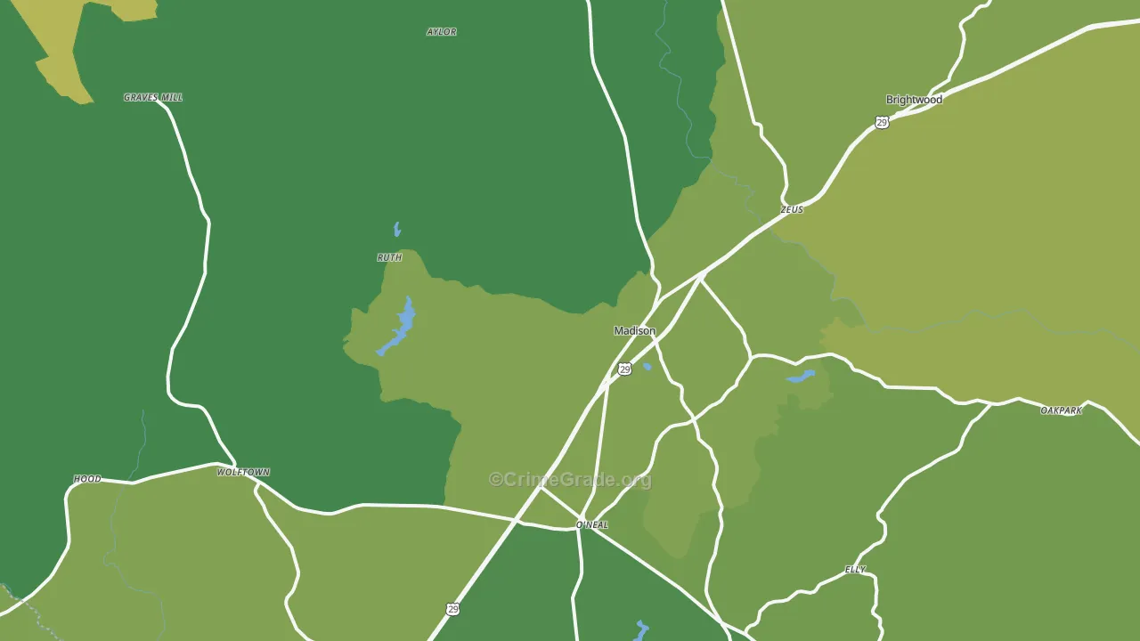 22727, VA Map of Vehicle Theft Rates