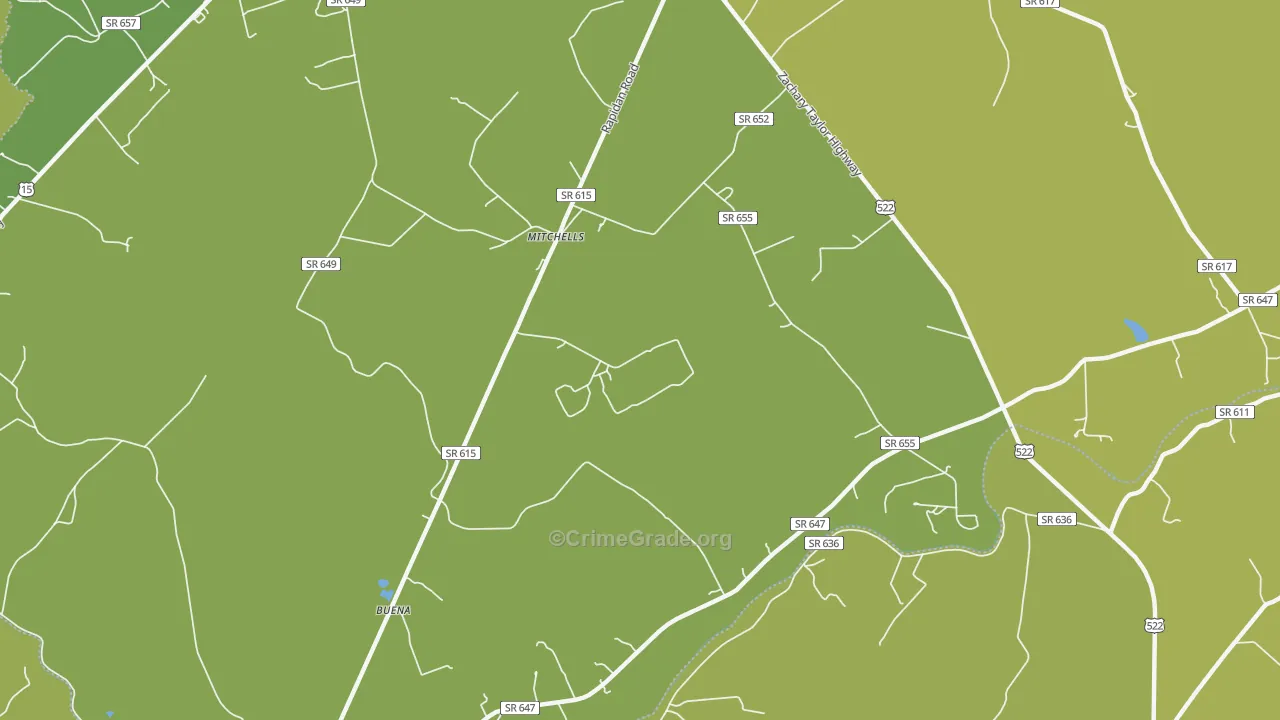 22729, VA Map of Vehicle Theft Rates