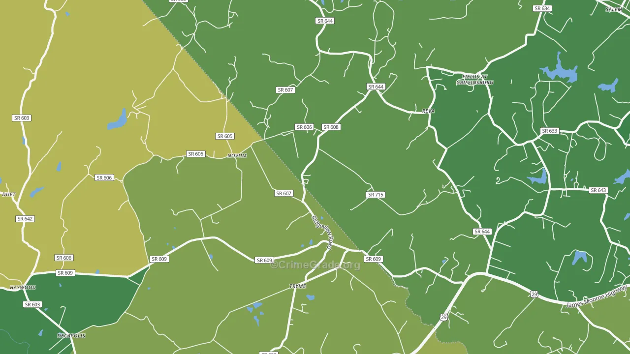 22735, VA Map of Vehicle Theft Rates