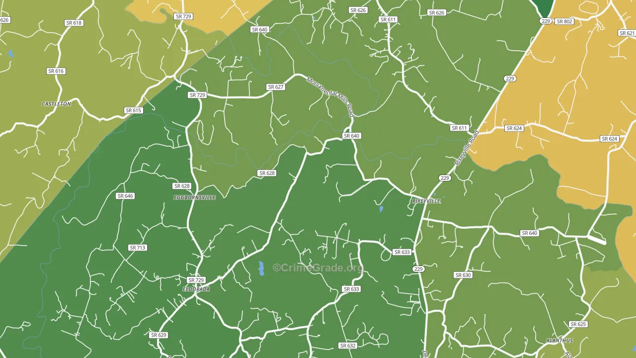 22737, VA Map of Vehicle Theft Rates