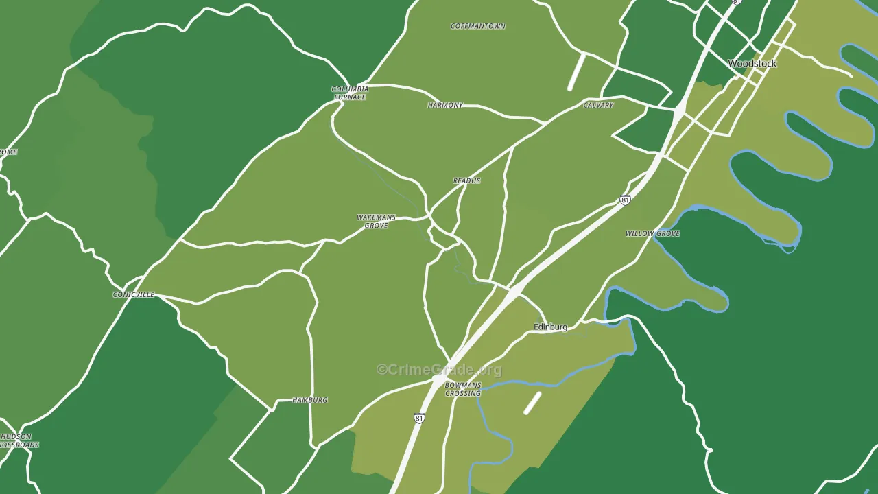 22824, VA Map of Vehicle Theft Rates