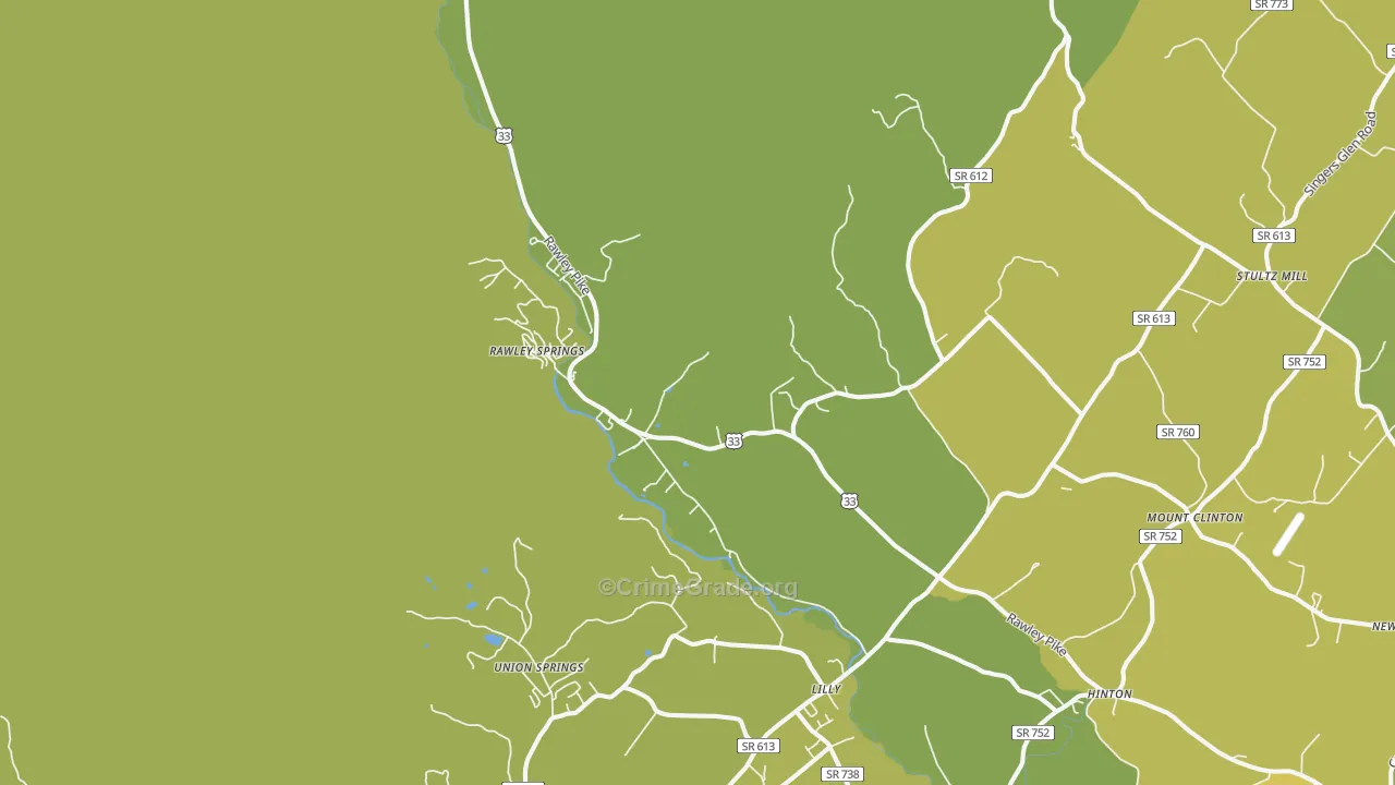 22831, VA Map of Vehicle Theft Rates