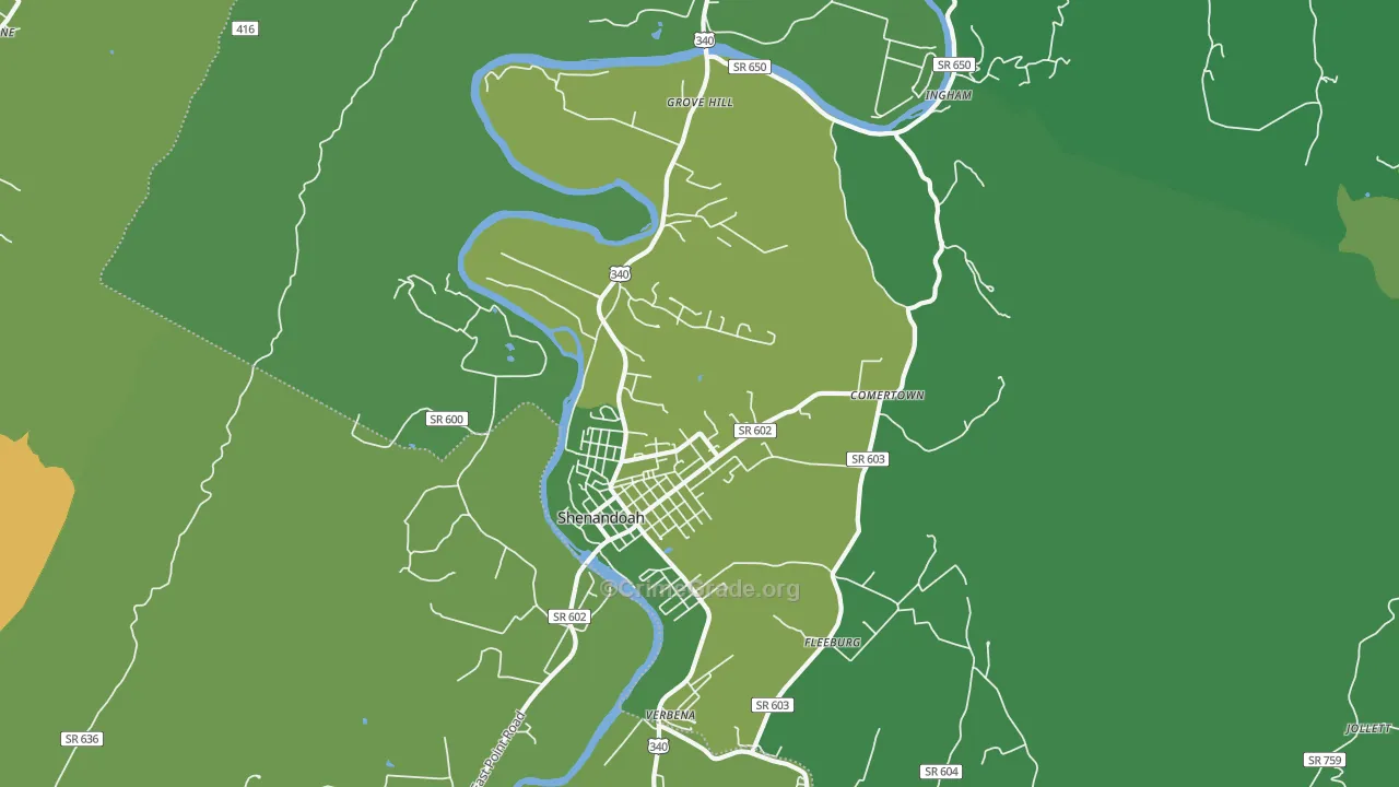 22849, VA Map of Vehicle Theft Rates