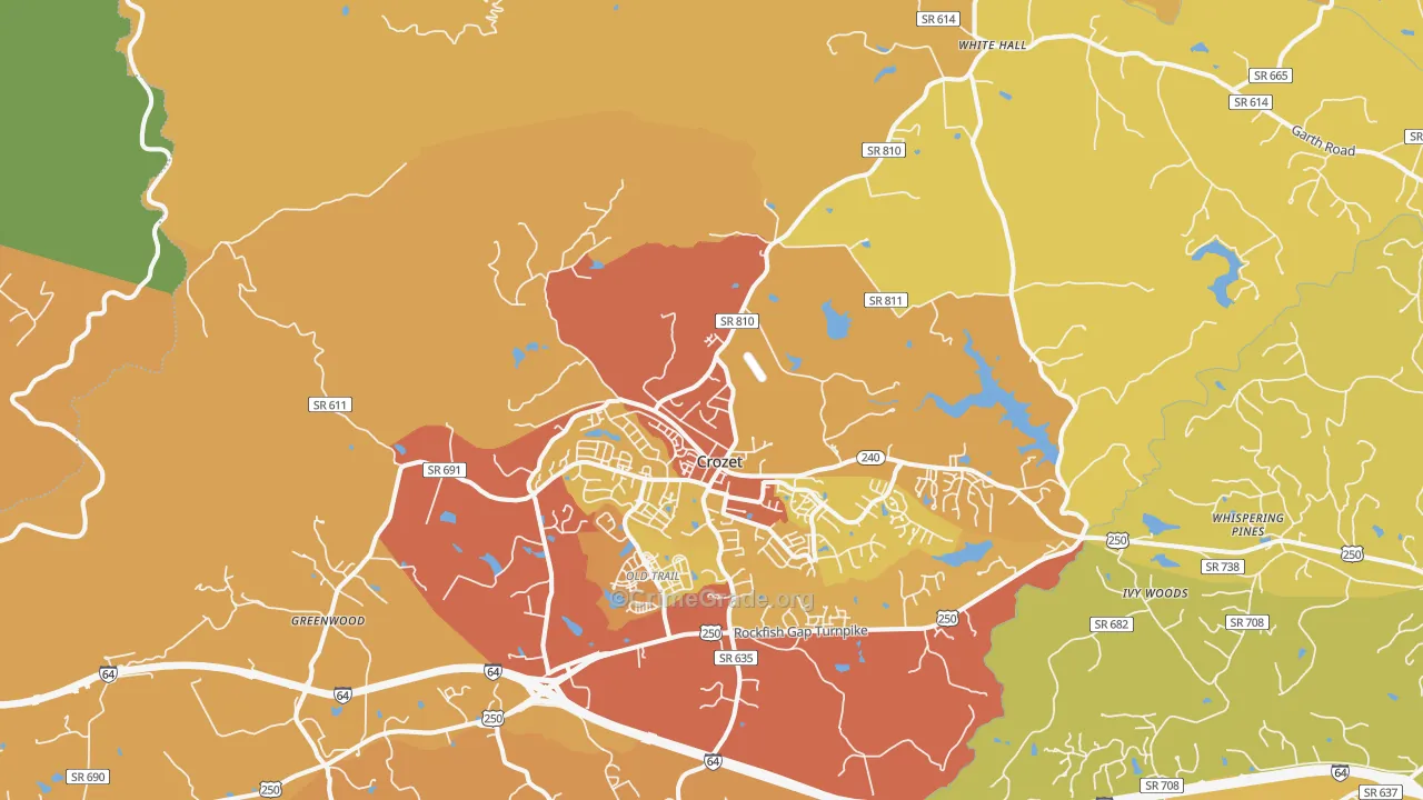 22932, VA Map of Vehicle Theft Rates