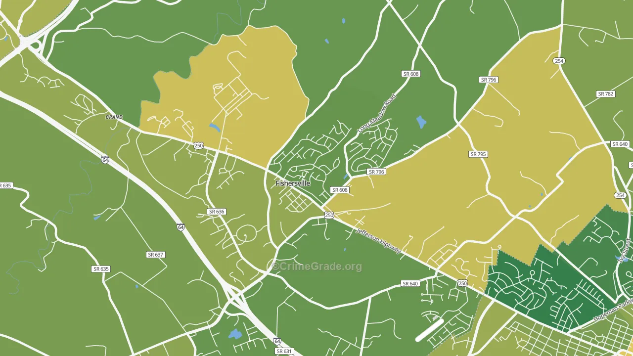 22939, VA Map of Vehicle Theft Rates
