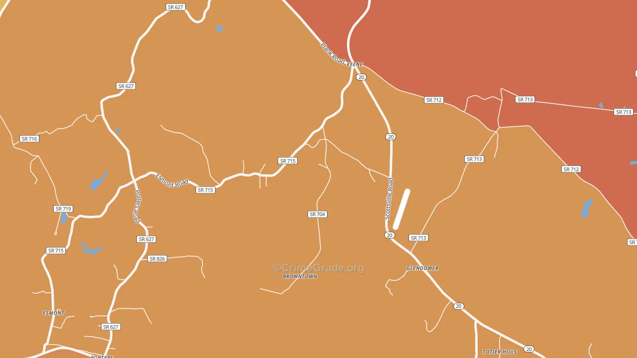 22946, VA Map of Vehicle Theft Rates