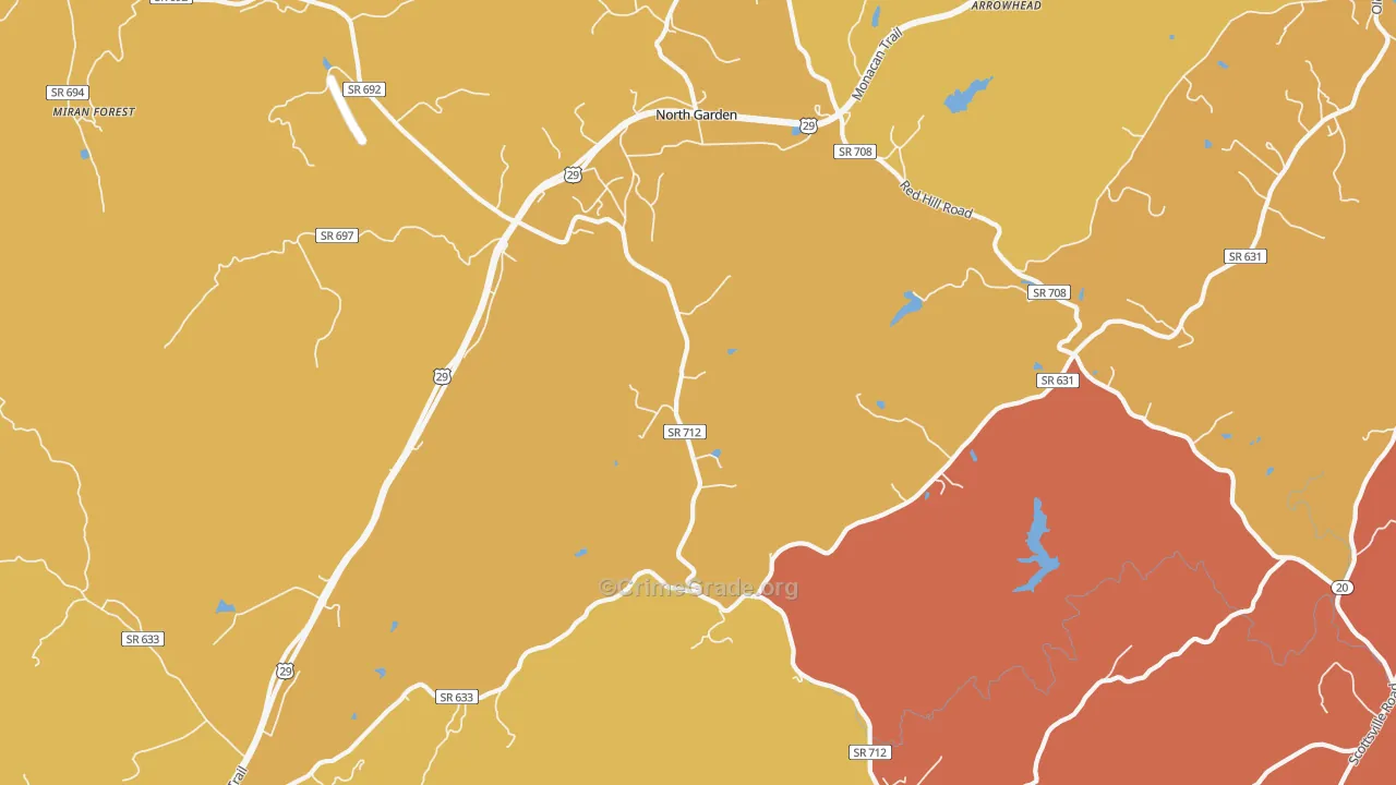 22959, VA Map of Vehicle Theft Rates