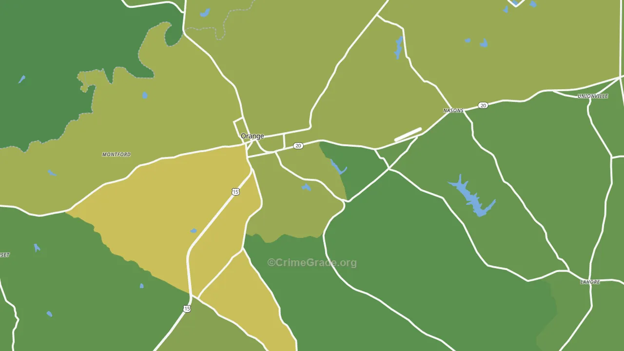 22960, VA Map of Vehicle Theft Rates