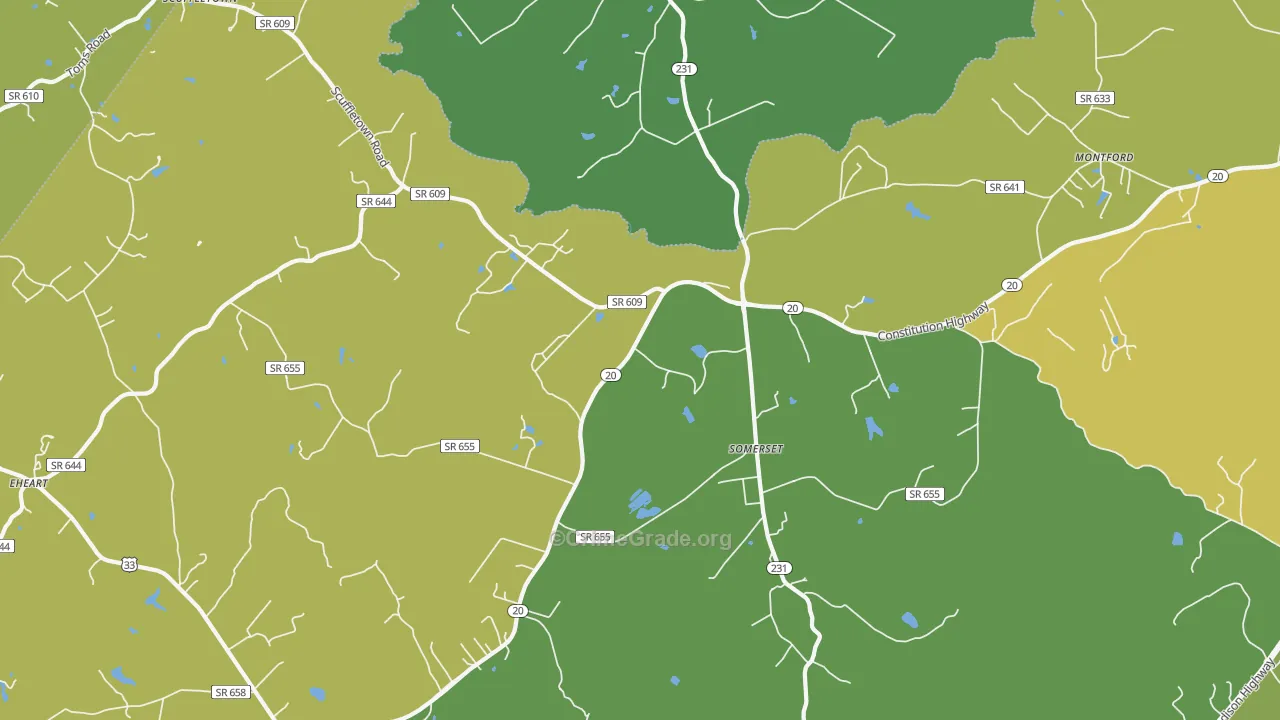 22972, VA Map of Vehicle Theft Rates