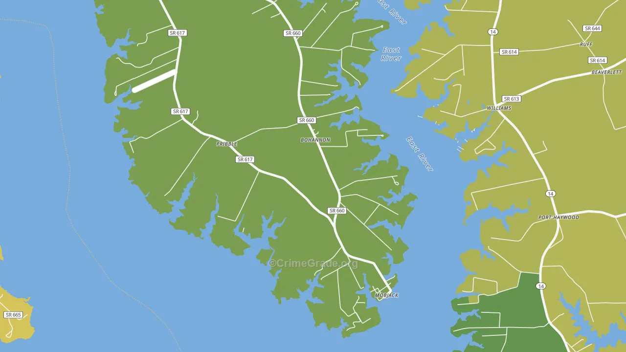 23021, VA Map of Vehicle Theft Rates