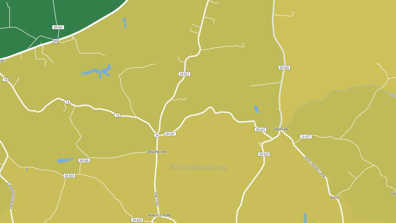 23023, VA Map of Vehicle Theft Rates