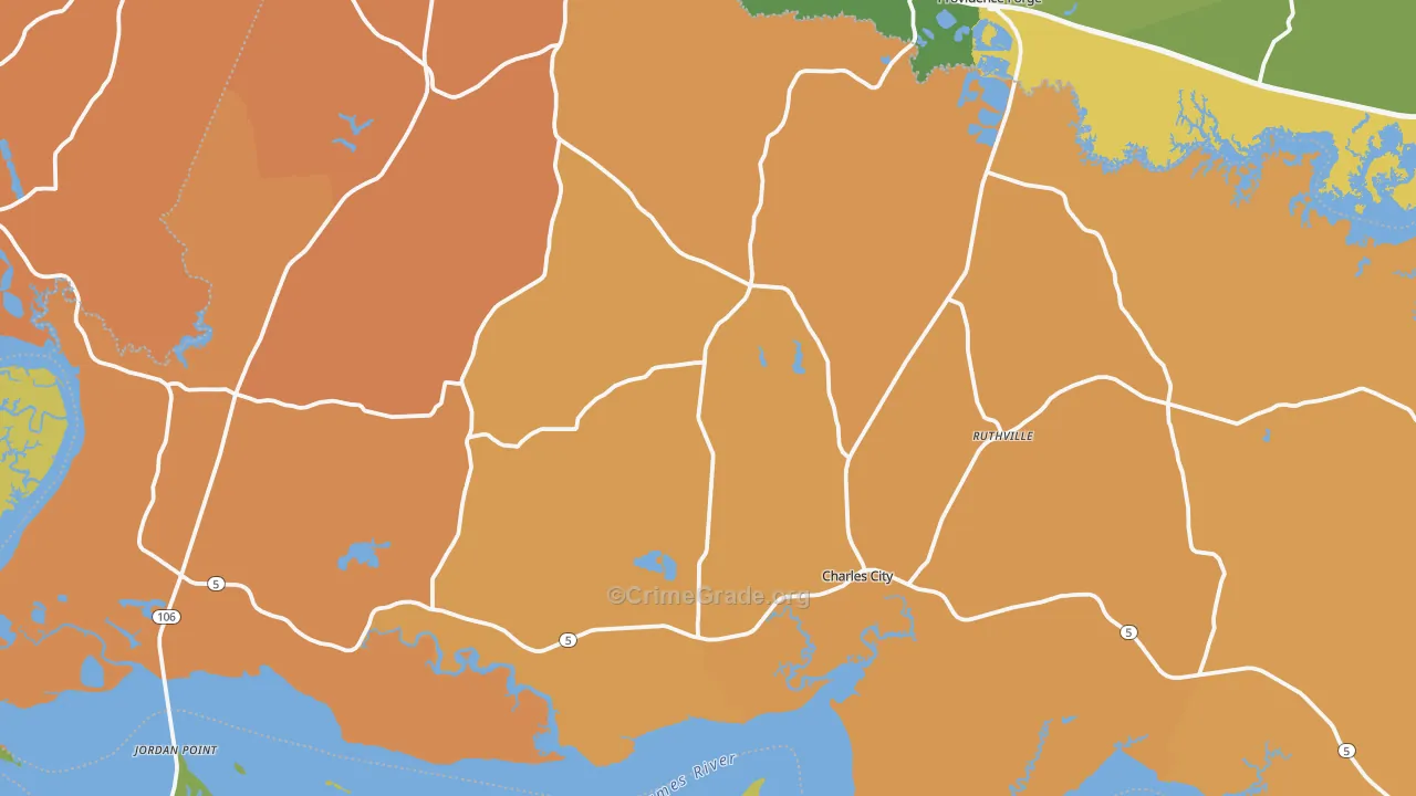 23030, VA Map of Vehicle Theft Rates