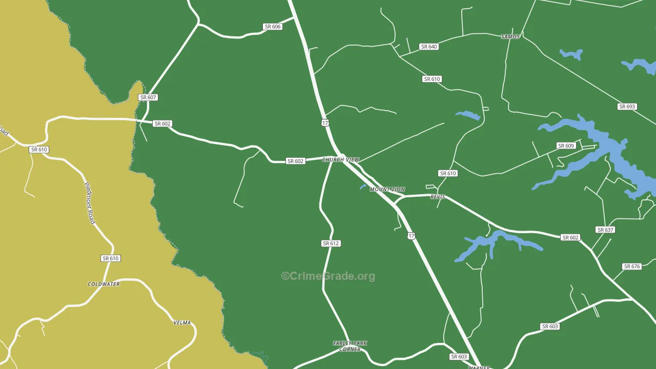 23032, VA Map of Vehicle Theft Rates