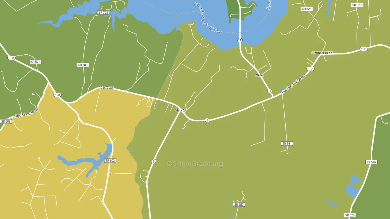 23050, VA Map of Vehicle Theft Rates