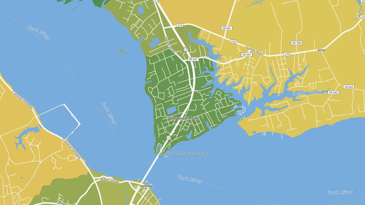 23062, VA Map of Vehicle Theft Rates