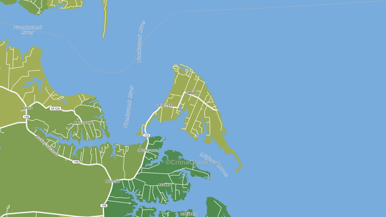 23066, VA Map of Vehicle Theft Rates