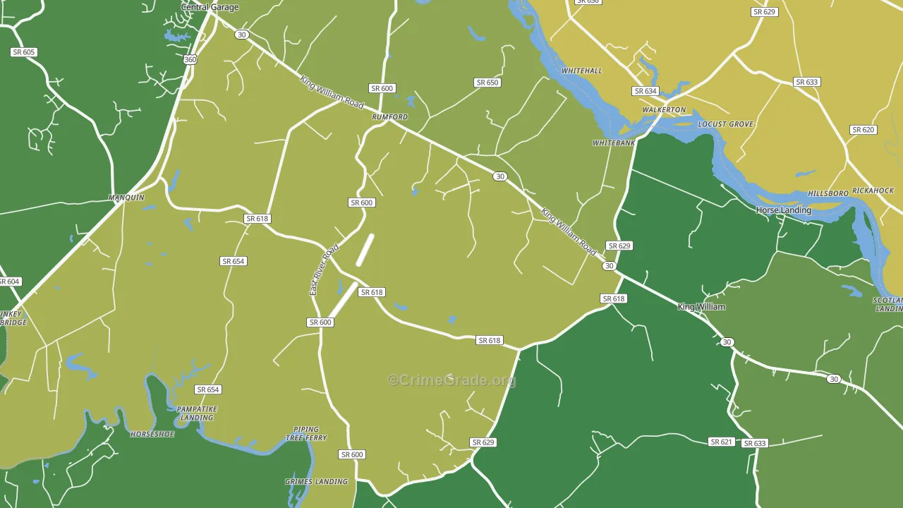 23086, VA Map of Vehicle Theft Rates