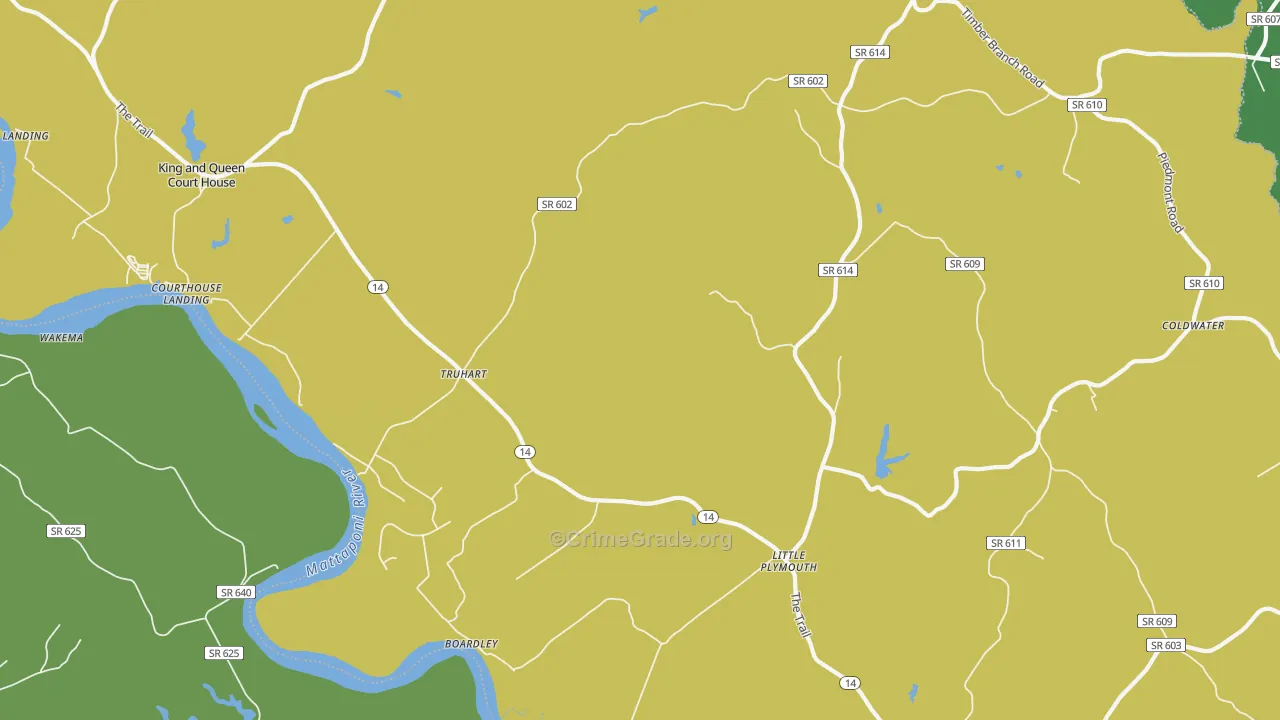 23091, VA Map of Vehicle Theft Rates