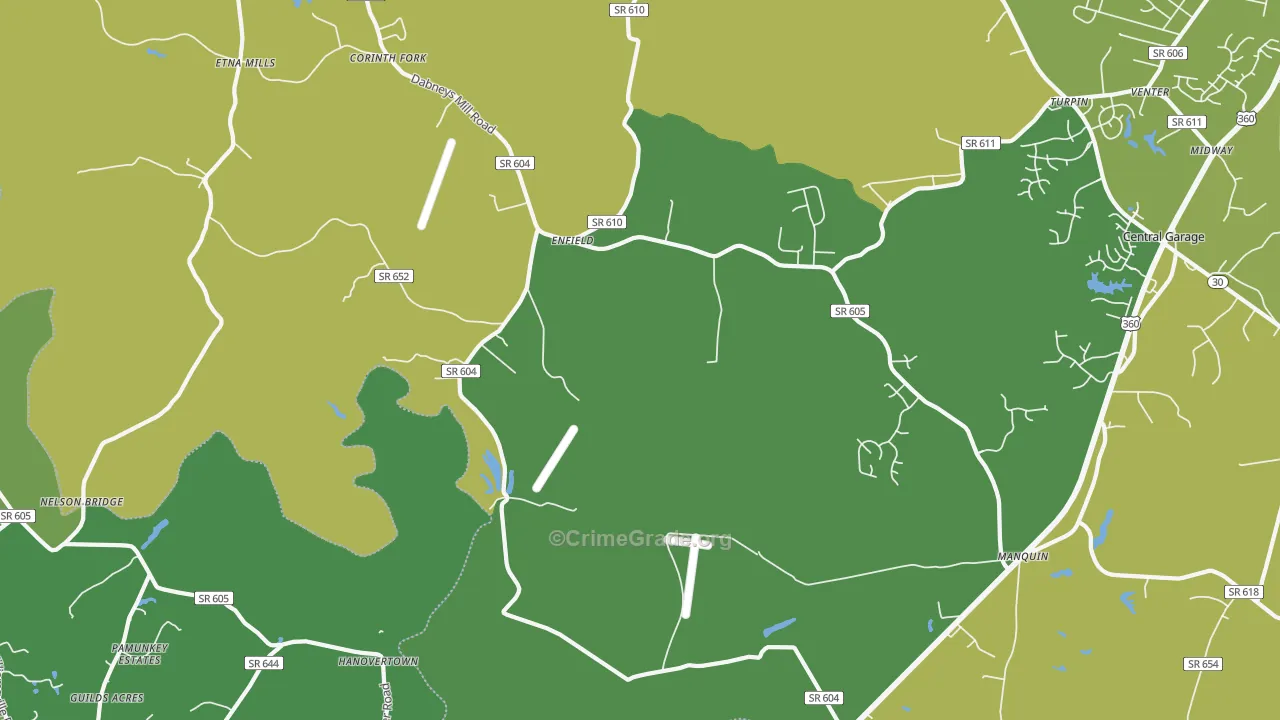 23106, VA Map of Vehicle Theft Rates