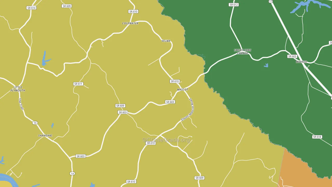 23108, VA Map of Vehicle Theft Rates