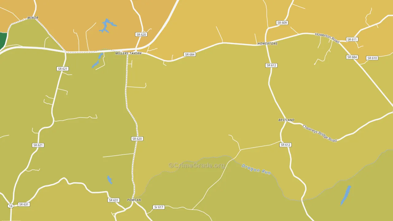 23115, VA Map of Vehicle Theft Rates