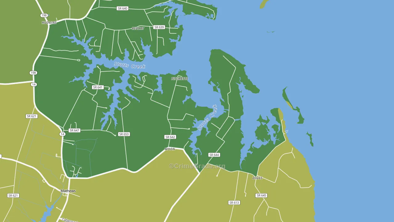 23119, VA Map of Vehicle Theft Rates