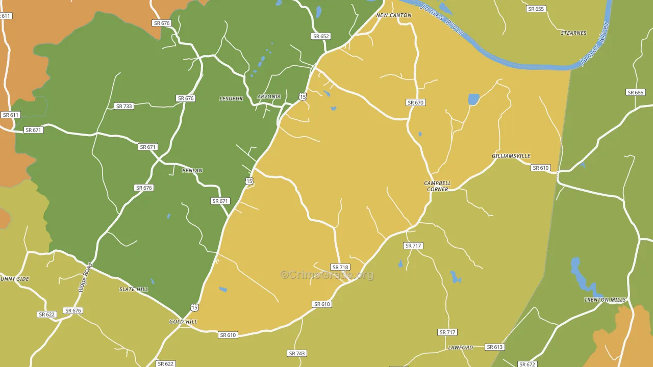 23123, VA Map of Vehicle Theft Rates