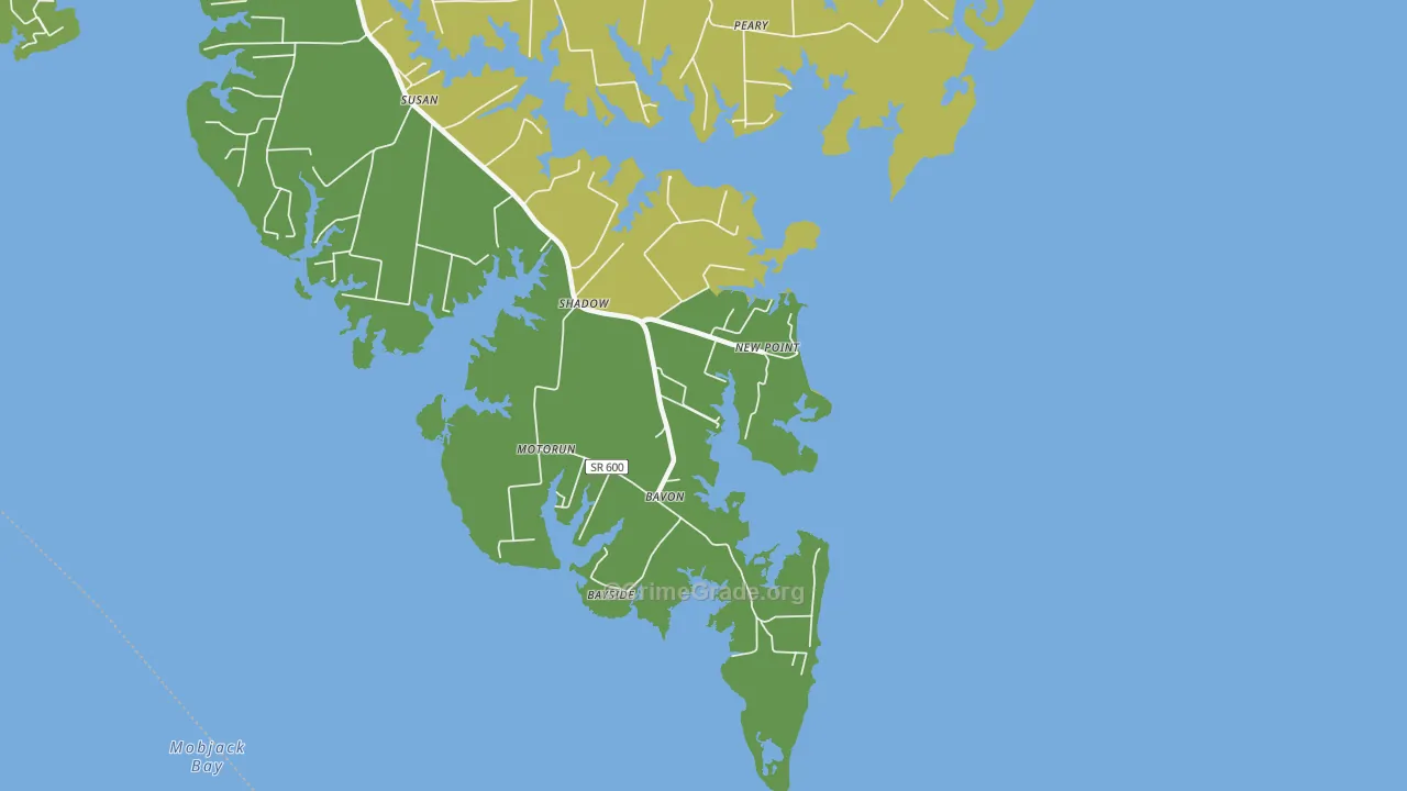23125, VA Map of Vehicle Theft Rates