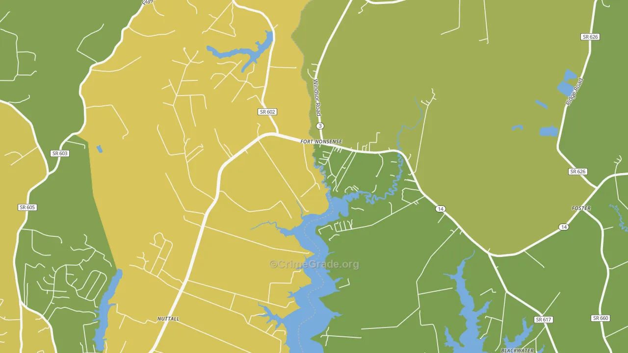 23128, VA Map of Vehicle Theft Rates